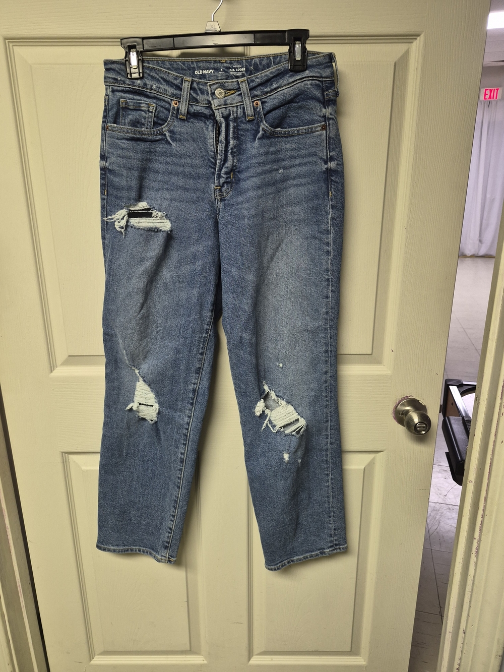 Old Navy Distressed Light Blue Boyfriend Jeans